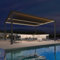 Pergola bioclimatique en aluminium de 4,8 x 3,68 m avec lumières LED - Auvent de jardin imperméable à pergola réglable - Auvent de terrasse - Solution d'abri gris