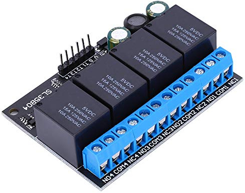 4-Channel 12V Self-Locking Relay Module Bistable Switch Low Level Control for Home Automation