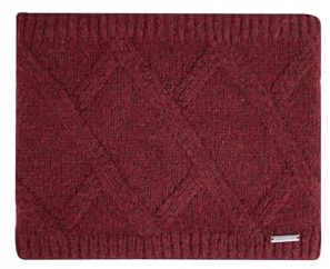 Weird Fish Candy Cable Knitted Faux Fur Lined Snood Garnet Size ONE