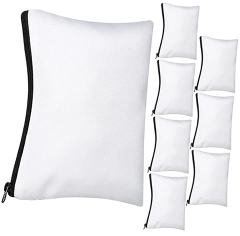 Alipis 8sätze Canvas-reißverschlussbeutel Make-up-Taschen zum Sublimationsdruck Reise-Organizer für Kosmetik und Schreibwaren DIY-kreativtaschen mit Ausreichend Platz Leicht und Tragbar F