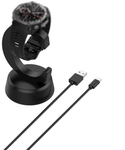 HEIBTENY Cargador magnético para Amazfit para T-Rex 3 Pro/para T-Rex 3/Balance 2 Smartwatches, cable de carga USB, soporte para reloj inteligente