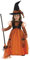 Rubies Costume da strega brillante per bambina, arancione, con dettagli in glitter e cappello con dettagli in paillettes per Halloween, carnevale, compleanni e Natale