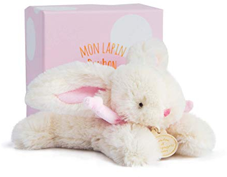 Doudou et Compagnie - Doudou Lapin Bonbon - Boite Cadeau - Rose - 16 Cm - Doux - Idée Cadeau de Naissance Fille et Garçon - Garantie Doudou Perdu - DC3375