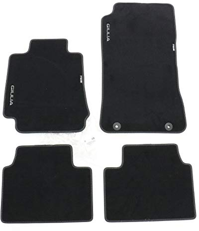 Original Alfa Romeo Fußmatten 4er Set Velour Giulia Logo weiß gestickt 50903628