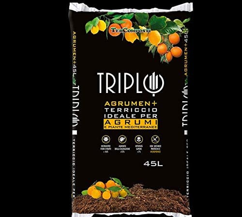 Terra terriccio Triplo Agrumen 45 Litri Limoni Piante mediterranee agrumi Arance mandarini