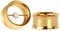 COOEAR Ohr Plug Tunnel Gauge Piercing Golden Opal Center Edelstahlschraube 0G
