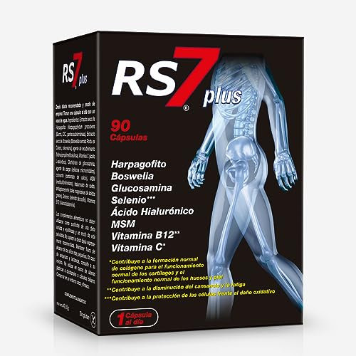 RS7 Articulaciones Plus | 90 cápsulas | Movilidad y flexibilidad de las articulaciones | Alivio de las molestias articulares | Prevención de lesiones y reducción de fatiga | Protección del cartílago |