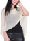 Mimosa Damen Schlichtes Stretch-Fischnetz häkeln Fledermaus Kleiner Poncho (One Size, Cream)