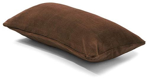CelinaTex Xanio Dekokissen mit Innenkissen 40 x 80 cm dunkel braun Coral-Fleece Sofakissen Mikrofaser Kuschelkissen