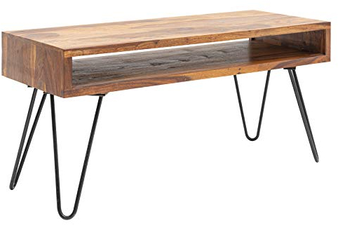 Invicta Interior Handgearbeiteter Couchtisch Scorpion 100cm Sheesham Hairpin Legs Wohnzimmertisch Sofatisch
