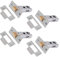 XFORT Tubular Latch, Satin Chrome, Tubular Door Latch for Internal Wooden Doors, (4 Pack, 75mm)