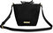 KATIE LOXTON Freya Damen-Clutch aus gewebtem Stroh, wandelbar, Schwarz