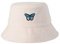 ZLYC Unisex Sommer Süß Eimerhut Fischerhüte (Schmetterling Beige),Einheitsgröße