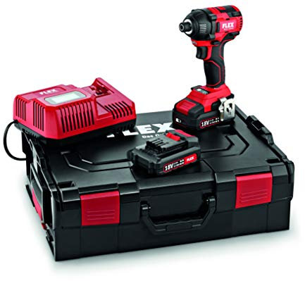 Flex 417912 Akku-Schlagschrauber, ID 1/4 Zoll, 18.0-EC/2.5, 18 V, 2,5 Ah, 225 Nm, 3 Drehmomentstufen, 1/4 Zoll Innensechskant