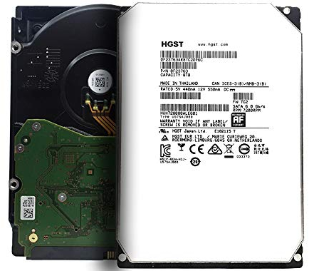 HGST Ultrastar He8 Helium (HUH728080ALE601) 8 TB 7200 RPM 128 MB Cache SATA 6,0 Gb/s 3,5 Zoll Enterprise Festplatte - (erneuert)