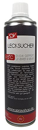 SDV Chemie Lecksuchspray 1x 400ml DVGW geprüft bis -15°C Leckfinder Lecksucher Gas Lecksuch-Spray