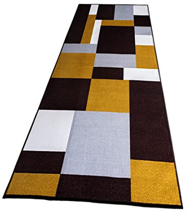 PHP Door Mats - Runner Rug Carpet Mat for Every Season Bedroom Living Room Hallway Kitchen Front Door Entrance Décor (Brown Beige, 60 x 220 cm - X Long Runner)