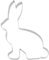 RBV Birkmann XXL Hase Ausstecher, zum Ausstechen und Dekorieren von Plätzchen, Marzipan und Fondant, Edelstahl, spühlmaschinengeeignet, 14 cm, 199606, Silber