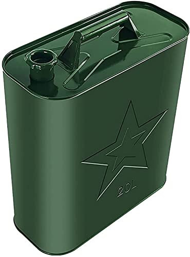 Bidón de Gasolina de Metálico Recipientes gasoli Bidón de Metal de 20 l, Verde: Almacenamiento de Combustible, bidón de Gasolina, bidón de diésel, contenedor de Almacenamiento de Agua