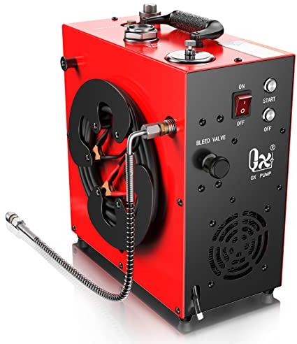 GX PUMP CS4 Compressore d'aria PCP,Motore potente da 350 W, massimo 5800 Psi/40 MPa, raffreddamento ad acqua e ventola, 5 ore di lavoro continuo