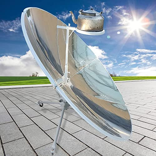 Horno Solar Parabólico, Cocina Solar 1800 W para Exteriores, La Temperatura Puede Ser Tan Alta como 800~1000 Grados, para Acampar Al Aire Libre, Barbacoa, Agua Hirviendo