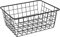 HOMION Large Basket Storage Veg Rack Shlef Multi Purpose Wire Cabinet Storage Basket with Handles Kitchen Fruit Stand Black (1)