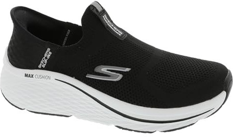 Skechers MAX Cushioning Elite 2.0 Eternal - Zapatillas para Mujer sin Cordones, Negro/Blanco, 39 EU