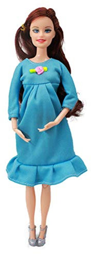 WBTY Poupée Enceinte Maman Jouet avec Bébé à l'Intérieur (Bleu)
