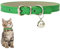 JSKWIKE Weiches Leder Katzenhalsband mit Glocke for Kätzchen 20-26 cm
