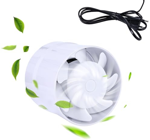 Ventola Aspirazione 100mm, Estrattore Assiale, Ventilatore, Aspiratore, Basso Consumo, Aspiratore Bagno, Silenzioso,Basso Consumo, per, Ufficio, Tenda, Serra, Garage, Bagno, WC, Cucina (4zoll)