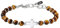 GAVU Bracelet à Breloques Croix Œil de Tigre Marron Chaîne Réglable Homme