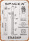 Geroclonup - 30 x 40 cm SpaceX Raumschiff Blaupause Poster Personalisierte Schilder Wanddekoration Tolles Geschenk für Weltraumfans