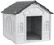 PawHut Weather-Resistant Dog House, Puppy Shelter for Large Dogs - Grey