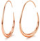 Adramata Creolen Edelstahl Damen - 18 Karat Gold/Weißgold/Roségold, Hypoallergene Große Ovale 25/30/35/40MM Tropfen Ohrringe, RG40