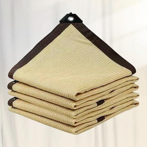 Filet d'ombrage Rectangulaire 3x4 Voile ombrage Filet Protection Piscine Anti Feuilles Voile D Ombrage pour La Couverture Végétale/Serre/Jardin/Pergola,beige-5x6m