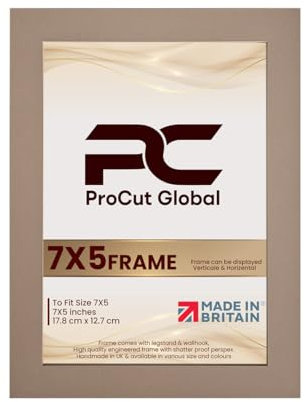Procut Global 7X5 Rose Gold Picture Frames - Modern Wooden Photo Frame with Shatterproof Perspex for Wall or Tabletop - Perfect for Posters, Certificates, Prints - Sizes & Colors Available