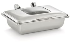 Chafing Dish Rectangulaire Avec Couvercle En Verre- Pujadas