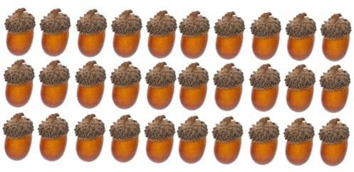 Alipis 50 Stück Künstliche Eichel Mini Weihnachtsbaum Erntedankfest Eichel Dekoration Lebensechte Kleine Eichel Mini Fake Kappe Eichel Küche Eichel Eicheln Girlanden