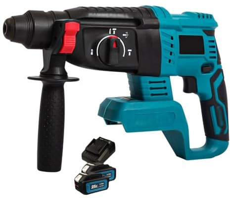 800w Cordless Impact Wrench, Cordless Drill, 21v Brushless Impact Gun, 180nm Maximum Hammer Drill, 0-3200 Rpm, Cordless Drill with 2 Batteries 3000mah, for Installation, Wall Excavation
