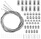 11 Piezas Kit de Suspensión Cable Acero de 1,5 mm x 1 m, Cable de Acero Inoxidable Ajustable Fijación para Suspensión de Cuerda Lámparas LED, Paneles de Techo Colgantes