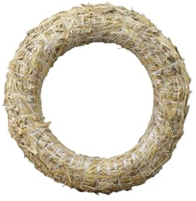 Strohkranz Ø 20 cm - 5 Stück – Natürliche Strohform für Kränze, Türdekorationen & Floristik – Handgefertigter Stroh-Rohling für Weihnachten, Ostern & saisonale Bastelideen