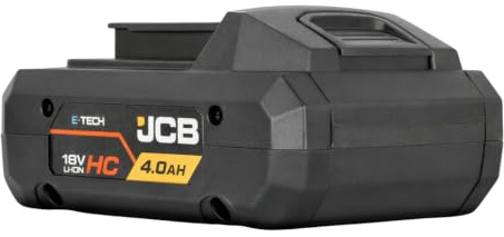 JCB Professional 18V Akku 4,0Ah Li-Ion HC Ersatzakku mit Schnellladung 45 Min für JCB Elektrowerkzeuge Akkuschrauber Schlagschrauber JCB-18LI-4HC