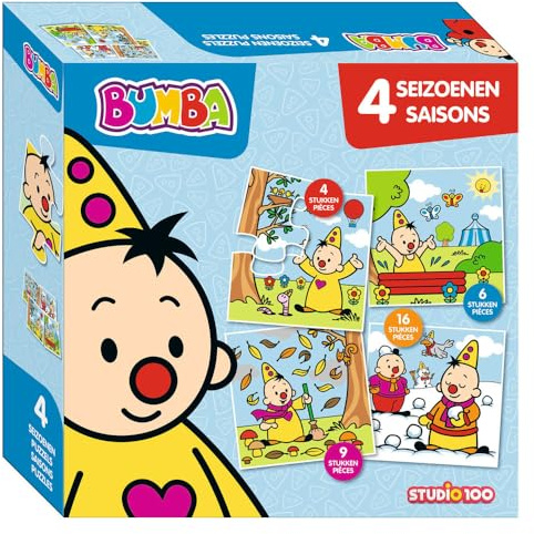 Studio 100 puzzle Bumba 4 in 1 Jahreszeiten FSC Karton pädagogisch