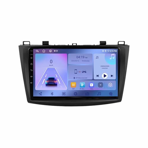 Coche de Doble DIN Radio para Mazda 3 BK maxx Axel 2010-2013 Android 15 9 Inches Pantalla Coche FM Am Bluetooth USB para, 8Core 8G+256G