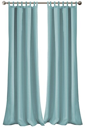 Elrene Home Fashions Matine Tab Top Curtains, 52 x 108-inch, Mineral