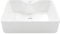 Eridanus Fregadero Rectangular con Orificio para Grifo, Lavabo de baño con encimera de cerámica, Lavabo de Porcelana vítrea para Lavabo, baño, tocador, Blanco Brillante - 490 x 370 x 140 mm
