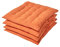 Homescapes 4er Set Stuhlkissen 40x40 cm Terracotta-orange – Sitzkissen Outdoor/Indoor mit Baumwollbezug, Sitzpolster waschbar und Oeko-TEX-Zertifiziert für Esszimmer-, Küchen- & Gartenstühle