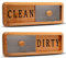 Dishly By TEYGA - Indestructible Bamboo Clean Dirty Magnet For Dishwasher - Dishwasher Magnet Clean Dirty Sign For Knowing The Dishes Status, Dirty Clean Dishwasher Magnet, Dishwasher Clean Dirty Sign