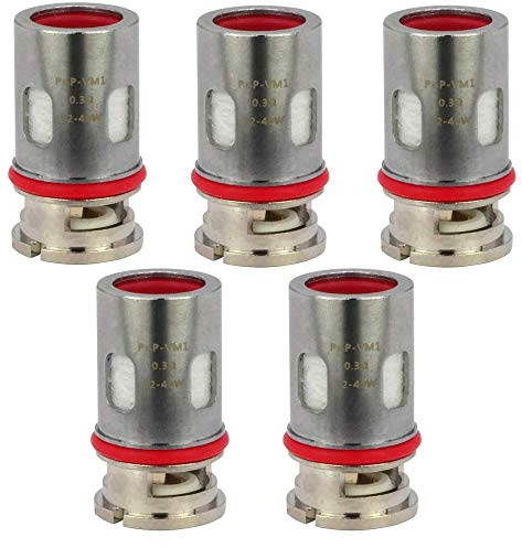 Voopoo PnP Meshed Coils (0,3 Ohm), VM1 DL Verdampferköpfe für e-Zigarette, 5 Stück, 52 g