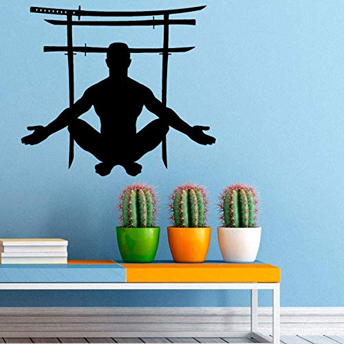 Schwert Tor Wandtattoo Ein Mann Duckt Sich Vinyl Kunst Wandaufkleber Home Decoration Abnehmbares Wandbild 66 * 59Cm